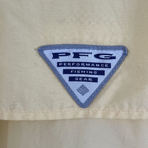 Columbia Mens XXL Omni Shade Yellow Fishing Shirt Nylon Mesh Outdoor Wear - Picture 9 of 9